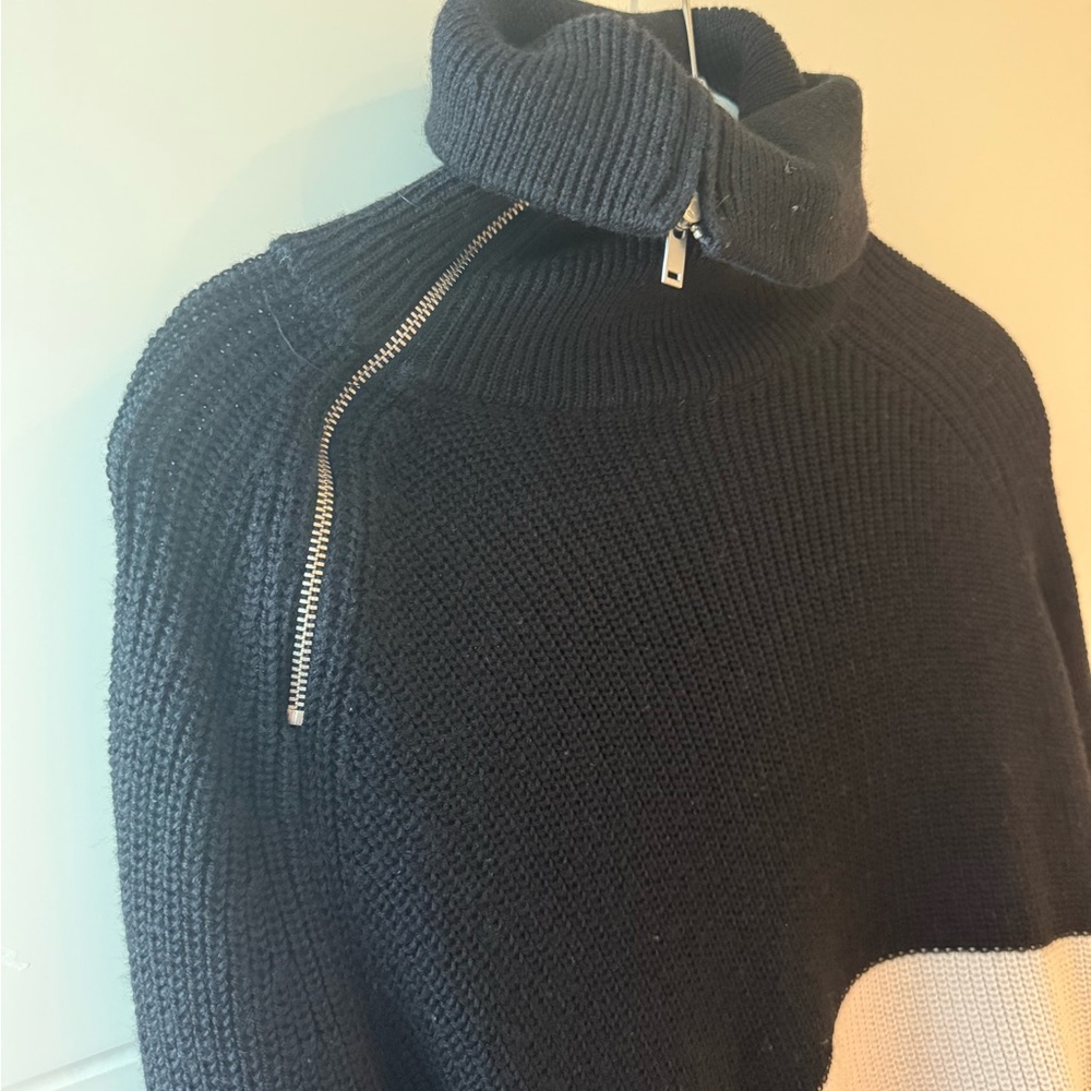 COS Black and Cream Striped Sweater - Picture 2 of 4